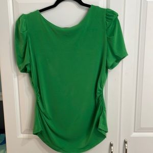 Green Crown & Ivy bubble sleeve top